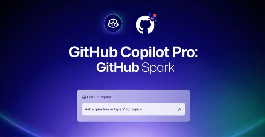 GitHub Copilot Pro with Spark AI interface generating code