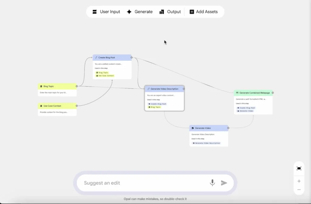 google opal workflow