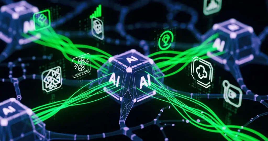 AI systems developing their own language through interconnected digital networks