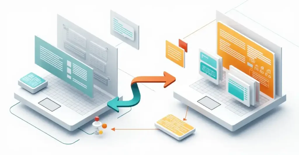 Content structure comparison between traditional SEO and LLM optimization strategies for better search visibility